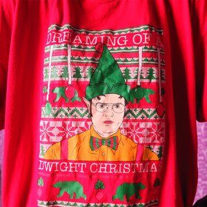 Delta Pro Weight "dreaming of a dwight christmas" ugly christmas sweater t-shirt